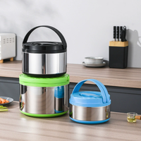 Nouvel ensemble de chauffe-plats pour casseroles, récipients isothermes pour fêtes, boîtes à lunch isolées, lot de 3 pièces