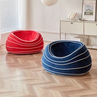 Sofá Puff Redondo Moderno, Silla Creativa Tipo Huevo, Sofá Individual para Balcón, Sillón de Descanso