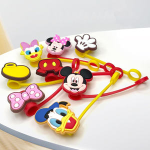 Protège-pailles réutilisables mignons de 10 mm, dessin animé, Noël, Nouvel An, embouts de paille, couvercles, décorations de paille <span class=keywords><strong>Mickey</strong></span> pour accessoires de tasse - Product Image 1