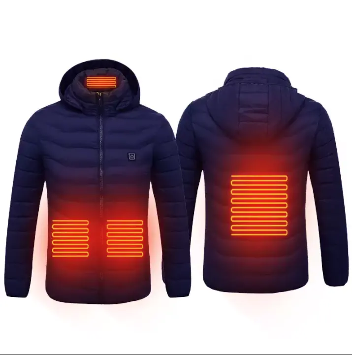 Wholesale down coat outdoor wear clothing for winter powered self heat work puffer usb heated jacket heating coat