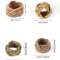 Anneau de serviette rond tissé à la main coloré pour la décoration de table