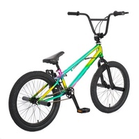 Bicicleta plana BMX Freestyle de acero de una sola velocidad de 20 pulgadas con freno en V para entusiastas, venta directa de fábrica de alta calidad