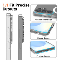 Étui de téléphone personnalisé avec logo, transparent, magnétique, en TPU rigide et PC, antichoc, pour Samsung S26 S25 ultra Plus, housses de protection pour téléphone