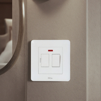 Interrupteur à bascule bipolaire MGA 5A avec fusible, matériau PC blanc, IP20