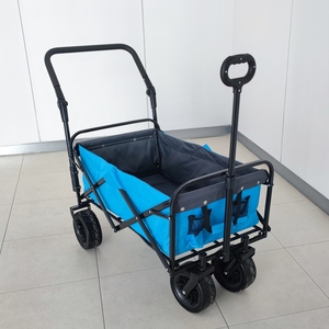 Anpassbare OEM Allrad Camping Trolley Wagon Metall Angeln <span class=keywords><strong>Strand</strong></span> wagen Stoff Kunststoff Faltbarer Falt sand Boller wagen - Product Image 2