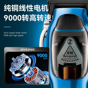 เครื่องตัดผมไฟฟ้าเคเมอิ KM-1763 ชาร์จ USB ใบมีดปรับได้ กำลังสูง สำหรับสัตว์เลี้ยงและมนุษย์ - Product Image 5