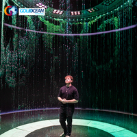 NOUVEAU Design Gratuit Cascade Lumineuse LED Mur d'Eau Extérieur Rideau d'Eau