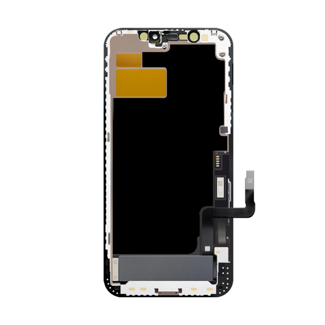 Noir + pour iPhone 12 + LCD OLED dur