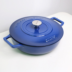 Olla <span class=keywords><strong>de</strong></span> Hierro Fundido <span class=keywords><strong>Antiadherente</strong></span> <span class=keywords><strong>de</strong></span> Fabricante Original, Sartén, Olla para Sopa, Olla para Guisos, Estilo <span class=keywords><strong>de</strong></span> Lujo Ligero, Alta Estética, Universal - Product Image 3