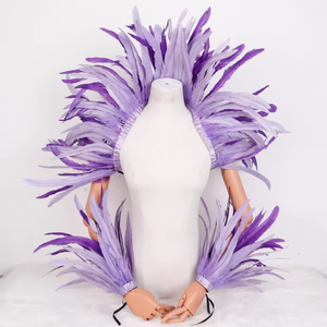 Accessoire de costume de <span class=keywords><strong>danse</strong></span> classique de haute qualité, châle <span class=keywords><strong>en</strong></span> plumes, unisexe, pour adultes, pour bal masqué, carnaval, fête - Product Image 1