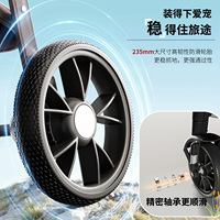 Nouveau modèle 2026 – Poussette de luxe tout-terrain pour animaux de compagnie, 4 roues amortissantes, pliage à une main, pour chiens de taille moyenne et chats