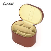 Sac de toilette de luxe COSSNI avec logo personnalisé en cuir véritable, grande capacité, organiseur de maquillage de voyage, trousse de toilette pour femmes