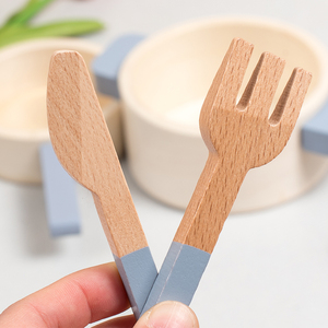 Juego de cocina de <span class=keywords><strong>juguete</strong></span> para niños, ollas y sartenes de <span class=keywords><strong>juguete</strong></span>, juego de simulación, utensilios de cocina de madera - Product Image 5