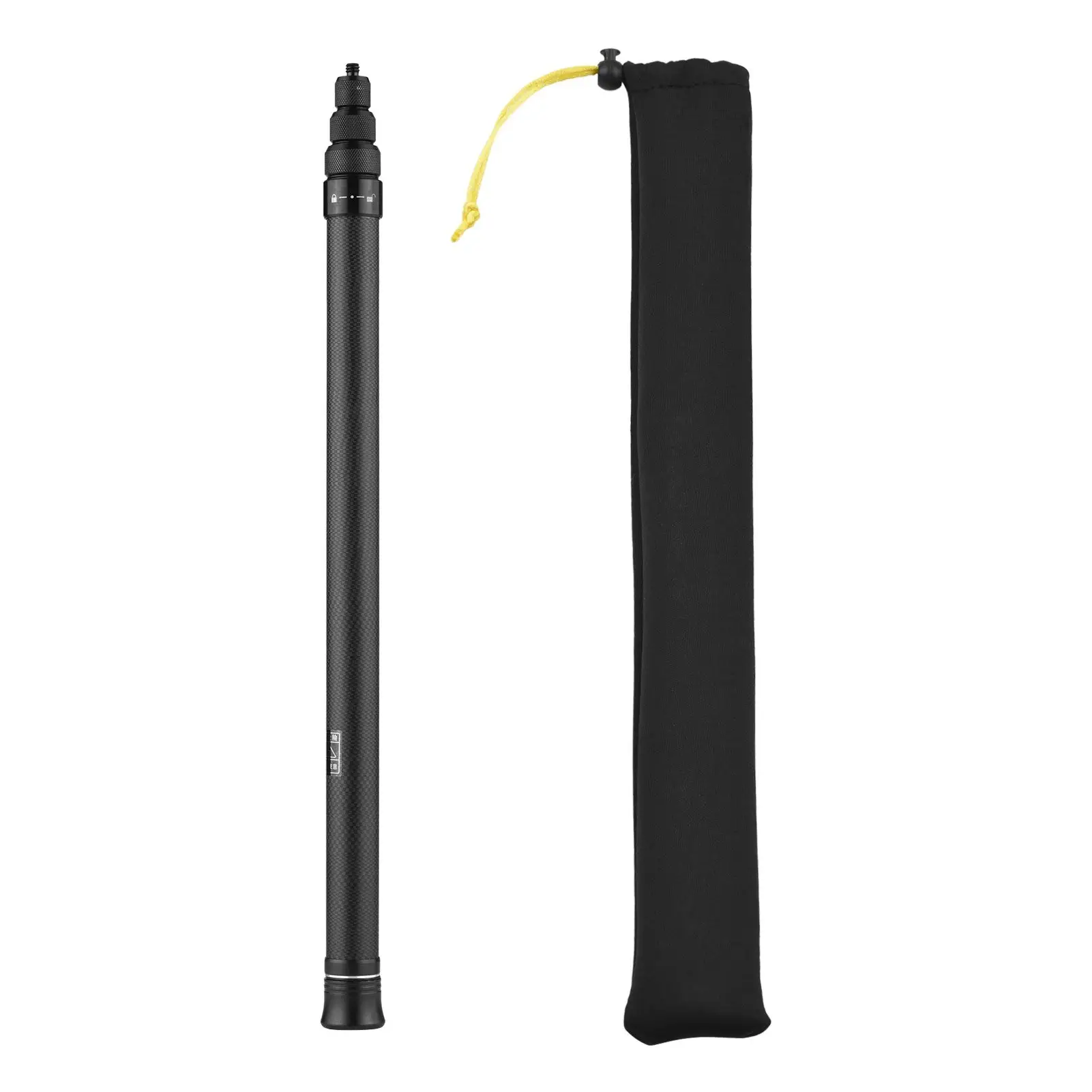 1.5m/ 4.9ft Carbon Fiber Selfie Stick Adjustable Extension Pole with 1/4 Inch Screw Replacement for Insta 360 One X/ One X2/ One