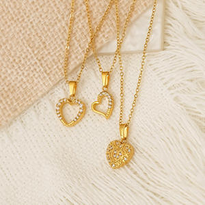 เครื่องประดับขายส่งจีน<span class=keywords><strong>สร้อย</strong></span>คอหัวใจเพชรขัดสูง18K <span class=keywords><strong>สร้อย</strong></span>คอสแตนเลสโครเมี่ยมหัวใจสำหรับผู้หญิง - Product Image 6