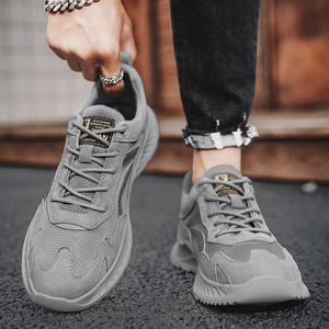 Zapatillas de deporte de primavera para hombre, de malla transpirable, ligeras, con cordones, para correr, con suela blanda, informales - Product Image 4