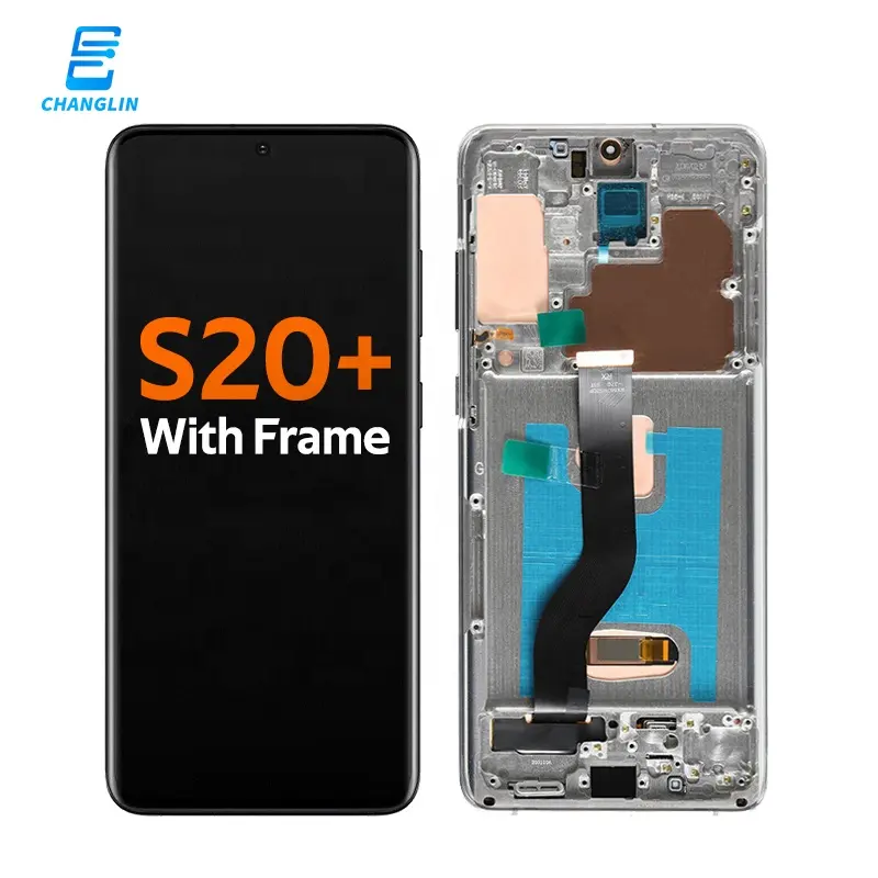 Lcd original para Samsung S20 Plus pantalla con marco pantalla reemplazo Galaxy S20 + 5G 2. 1 OLED de 1. 2. 2.