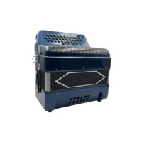 SEASOUND OEM Accordion Deep Blue JB3412C 34 Boutons 12 Basses 3 Registres Corps Bleu Profond Grille Noire Boutons Noirs Acordeon
