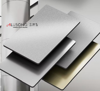 Panel compuesto de aluminio de alto brillo personalizado para pared, techo y gabinete dorado plateado cepillado Acm Dibond