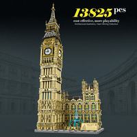 Reobrix 55012 MOC Notre Dame De Paris, la Torre del Reloj Big Ben del Reino Unido, Modelo de Ensamblaje DIY, Juguetes de Construcción, Conjuntos de Bloques de Construcción