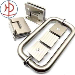 Luxury Shower Room Polished Brass Glass Door <strong>Hinges</strong> <strong>Handle</strong> <strong>and</strong> Clip Accessories - Product Image 3