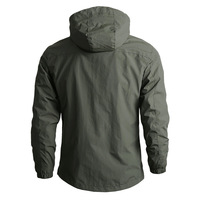 Veste tactique d'extérieur pour homme avec doublure en mesh, capuche et poches, veste de sport décontractée pour la randonnée, la chasse et les voyages