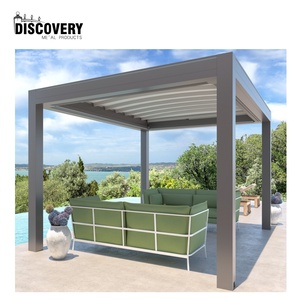 Precio barato persiana de techo Gazebos personalizado automático de Metal pérgola 6x4m al aire libre residencia de aluminio jardín pérgola - Product Image 1