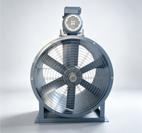Ventilateur axial antidéflagrant à entraînement par courroie, résistant aux hautes températures, pour la protection incendie et l'extraction de poussière dans les mines