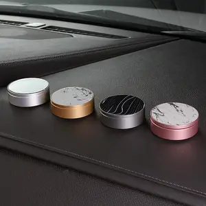 Factory Directe Verkoop Luxe En Luxe Natuurlijke Marmeren Auto Parfum Aluminiumlegering Base Auto Luchtverfrisser