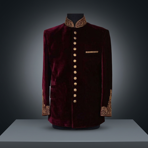 2022 Beautiful Decent Zardozi Embroidery Indo-Western Men's Party-Wear Wedding Dress <b>Pants</b> - Product Image 5