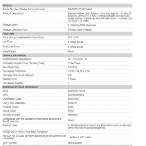 ราคาขายส่ง พร้อมส่งตัวอย่าง PLC 6AV6372-2DJ07-5AA0 ของแท้จากสต็อก - Product Image 6