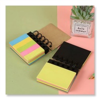 Notes personnalisées avec de jolies petites bandes de haut niveau d'apparence style spirale bloc-notes collant couverture en papier messages d'index d'utilisation de bureau