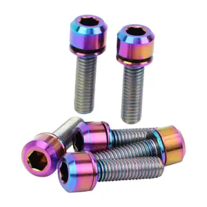 Parafusos de titânio para motocicleta M5 M6 M7 M8 M10 M8 Hex Torx 5 graus parafusos cônicos