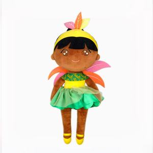 Muñeca de Trapo Afroamericana Personalizada, Juguete de Peluche Suave, Muñeca Negra para Abrazar, Regalo para Bebés y Niños, Fabricante OEM ODM - Product Image 2