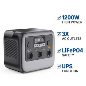 สถานีไฟฟ้าพกพา 1200W รุ่น C1200 เครื่องกำเนิดไฟฟ้าพลังงานแสงอาทิตย์ คลื่นไซน์บริสุทธิ์ AC PD 100W สำหรับตั้งแคมป์และสำรองไฟบ้าน - Product Image 2