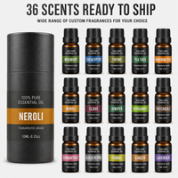 Huile essentielle d'aromathérapie 10 ml, bois de santal, lavande, myrrhe, pour la peau, le corps, diffuseur, humidificateur et bougie
