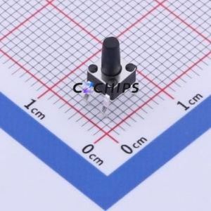 GT-TC075B-H080-L1 Tactile <b>Switch</b> Through hole-4P,4.5x4.5mm <b>Switch</b> Single Pole Single Throw Round Button 2.5N Through Hole - Product Image 1