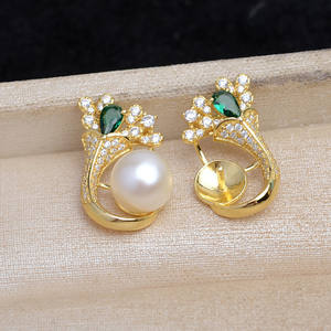 Base para Pendientes de Plata 925, Semi-Acabada, para DIY, con Ojo Grande, para Joyería de Perlas, JG5910, Tamaño 3mm - Product Image 2