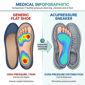 <span class=keywords><strong>Scarpe</strong></span> da Passeggio per Riflessologia e Agopressione, Punta Larga, Sollievo per Fascite <span class=keywords><strong>Plantare</strong></span>, Leggere e Traspiranti, Massaggio per Tutto il Giorno - Product Image 6