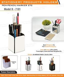 Metal Stationery Products <b>Holder</b> Pen <b>Pencil</b> Marker Stand <b>Desk</b> Organizer <b>for</b> Office School Home Use - Product Image 2
