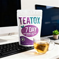 Thé détoxifiant 7 jours, thé vert amincissant Teatox, thé vert séché en boîte, nettoyant et brûle-graisses