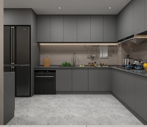 Muebles de Cocina Modernos de Alta Gama, Estilo Italiano, Laminado Blanco de Lujo, en Paquete Plano - Product Image 3