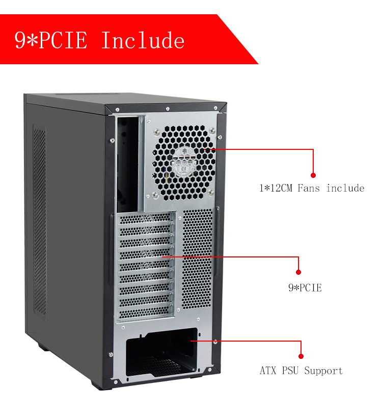 Black new Design OEM High Flow Performance tower computer PC Computer