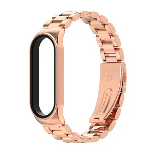 Bracelet de montre intelligente en acier inoxydable massif de luxe série AMH003, 4 couleurs, 15 mm, argent - Product Image 4