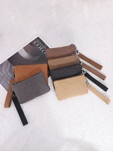New Washed Canvas Coin Purse Wristlet Small <b>Zip</b> <b>Wallet</b> Key Card Holder Casual Mini Clutch Wholesale - Product Image 3