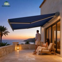 Auvent rétractable de qualité commerciale, auvent pliable, auvent de terrasse, auvent extérieur imperméable pour restaurant, terrasse, café