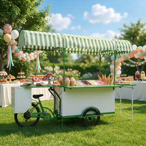 รถขายอาหารเคลื่อนที่สุดหรู จักรยานขายกาแฟแบบกำหนดเองสำหรับงานจัดเลี้ยงและร้านค้าแบบป๊อปอัพ - Product Image 1