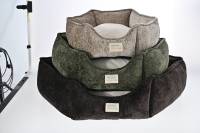 Canapé-lit pour chien lavable OEKO-TEX, lit pour chat en peluche, nid douillet pour animaux de compagnie, lit pour chien avec rebord doux pour animaux de compagnie de petite, moyenne et grande taille