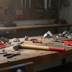 Martillo 415 A con mango de madera y cabeza de acero para trabajos en metal y carpintería - Product Image 3