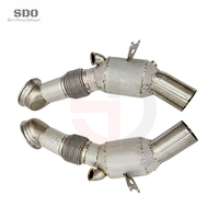 SDO Katalysator-Downpipes für Ferrari 488 3.9T V8 2015-2019 Performance-Auspuffkrümmer mit integriertem Hitzeschutz